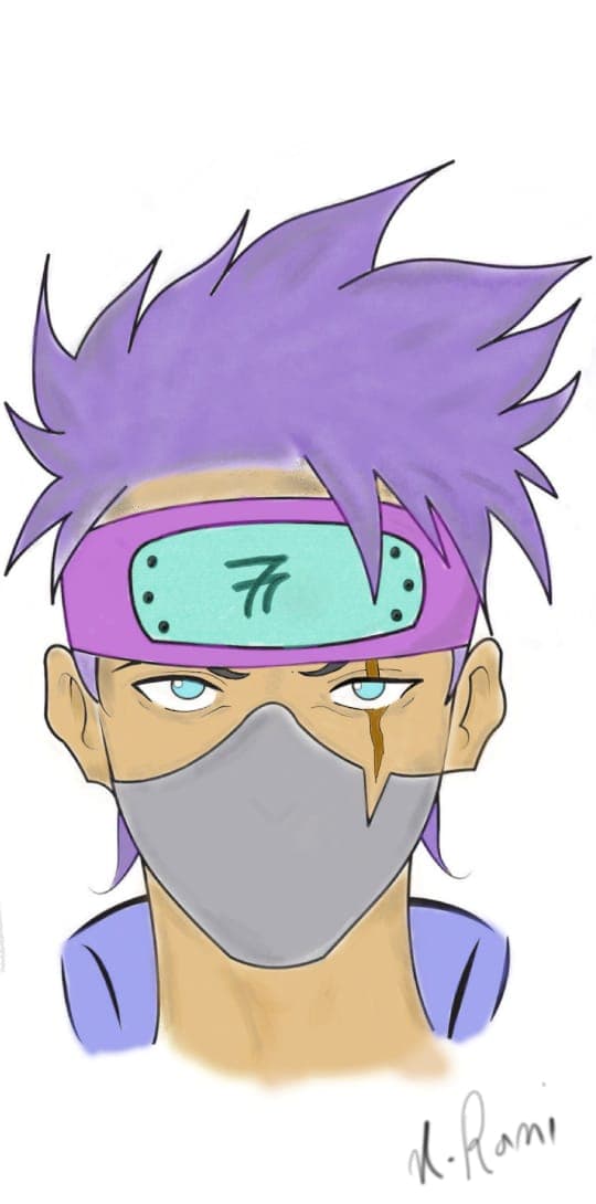 Fluent Shinobi - Hand-drawn digital artwork featuring shinobi character